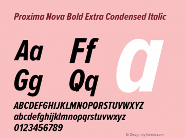 proxima nova cond extra bold font free